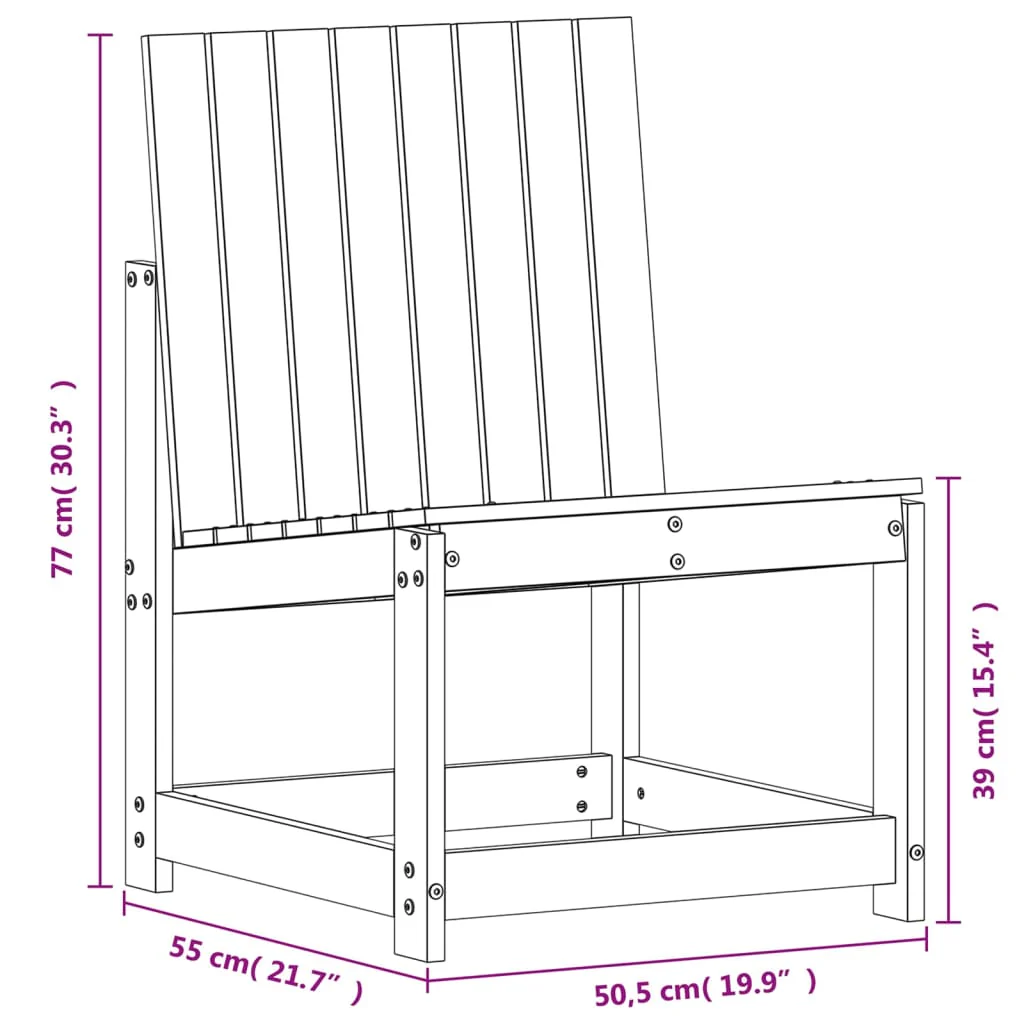 havestol 50,5x55x77 cm imprægneret fyrretræ - Image 8