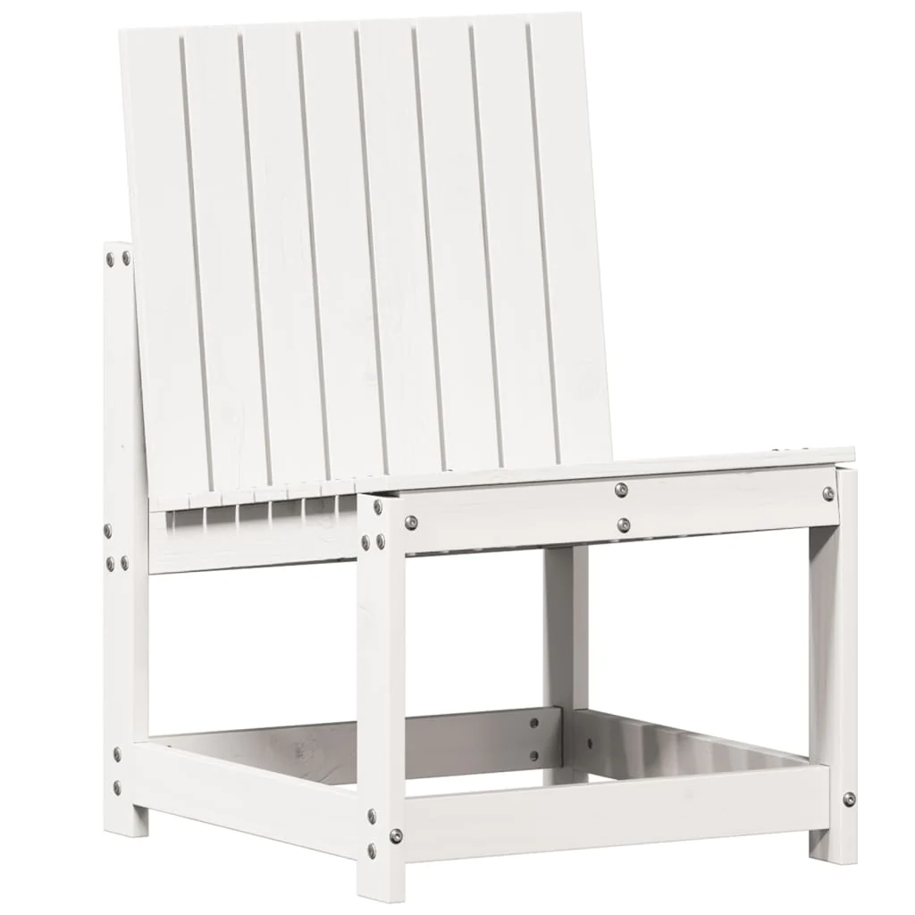 havestol 50,5x55x77 cm massivt fyrretræ hvid - Image 2