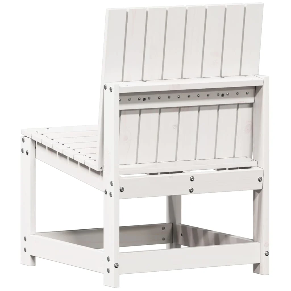 havestol 50,5x55x77 cm massivt fyrretræ hvid - Image 6