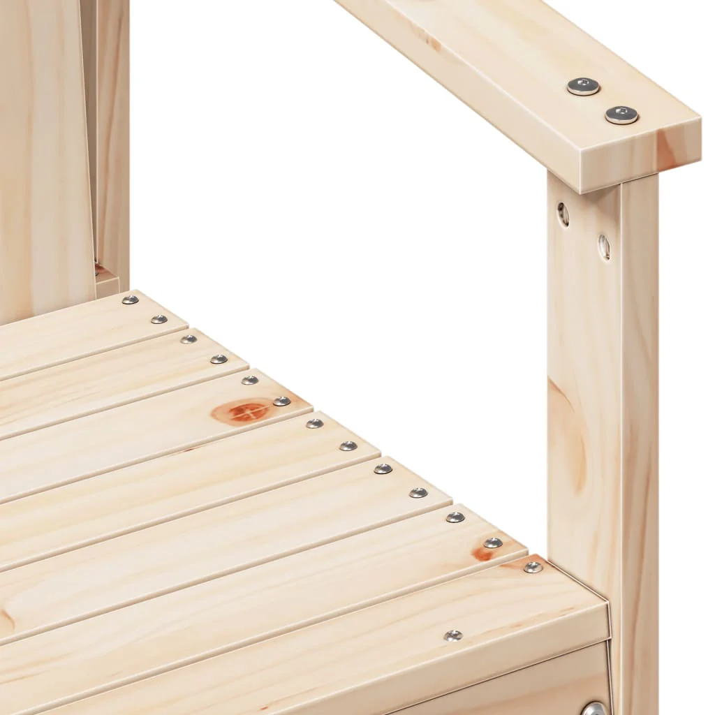 havestol 62x56x77 cm massivt fyrretræ - Image 7