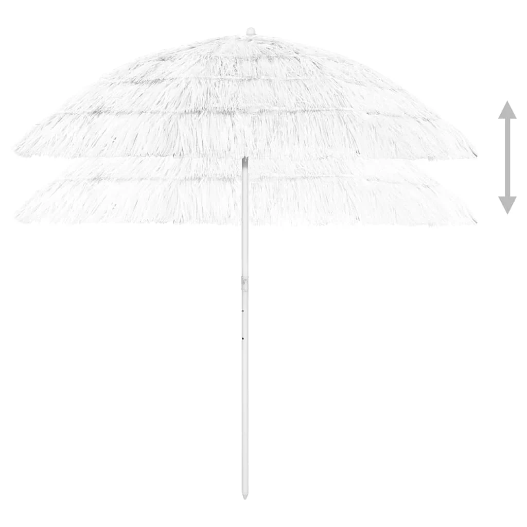 Hawaii-strandparasol 240 cm hvid - Image 4