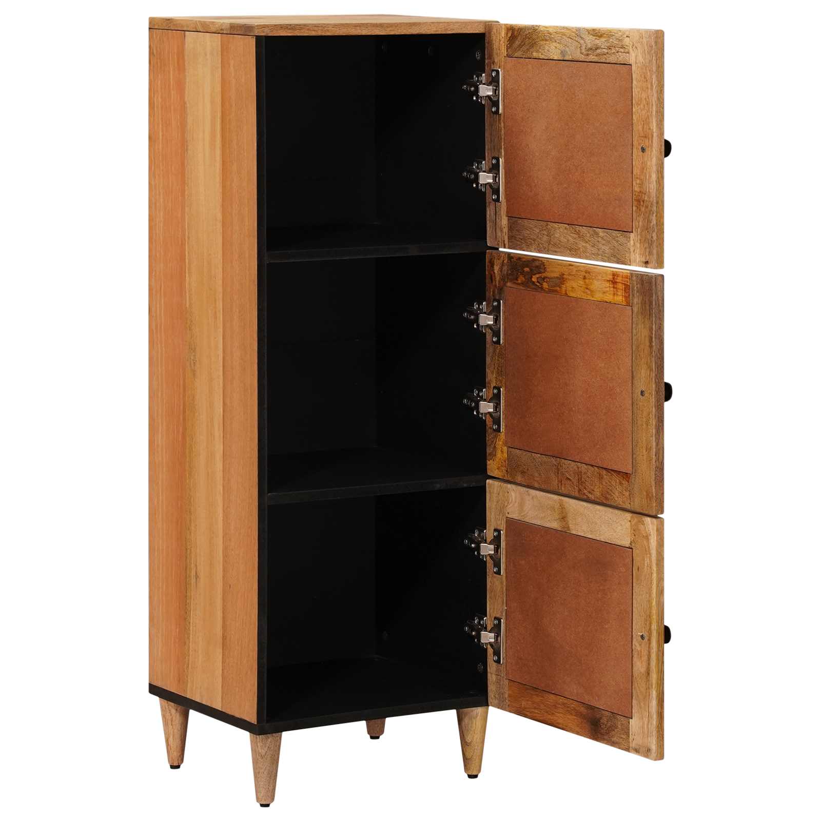 Highboard med dør Naturfarvet 40 x 33 x 110 cm Massivt mangotræ - Image 2