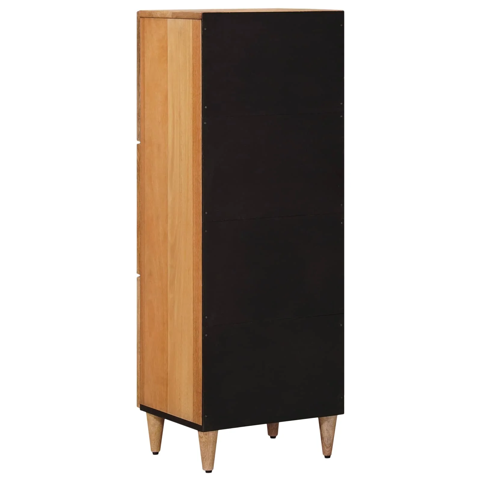 Highboard med dør Naturfarvet 40 x 33 x 110 cm Massivt mangotræ - Image 5