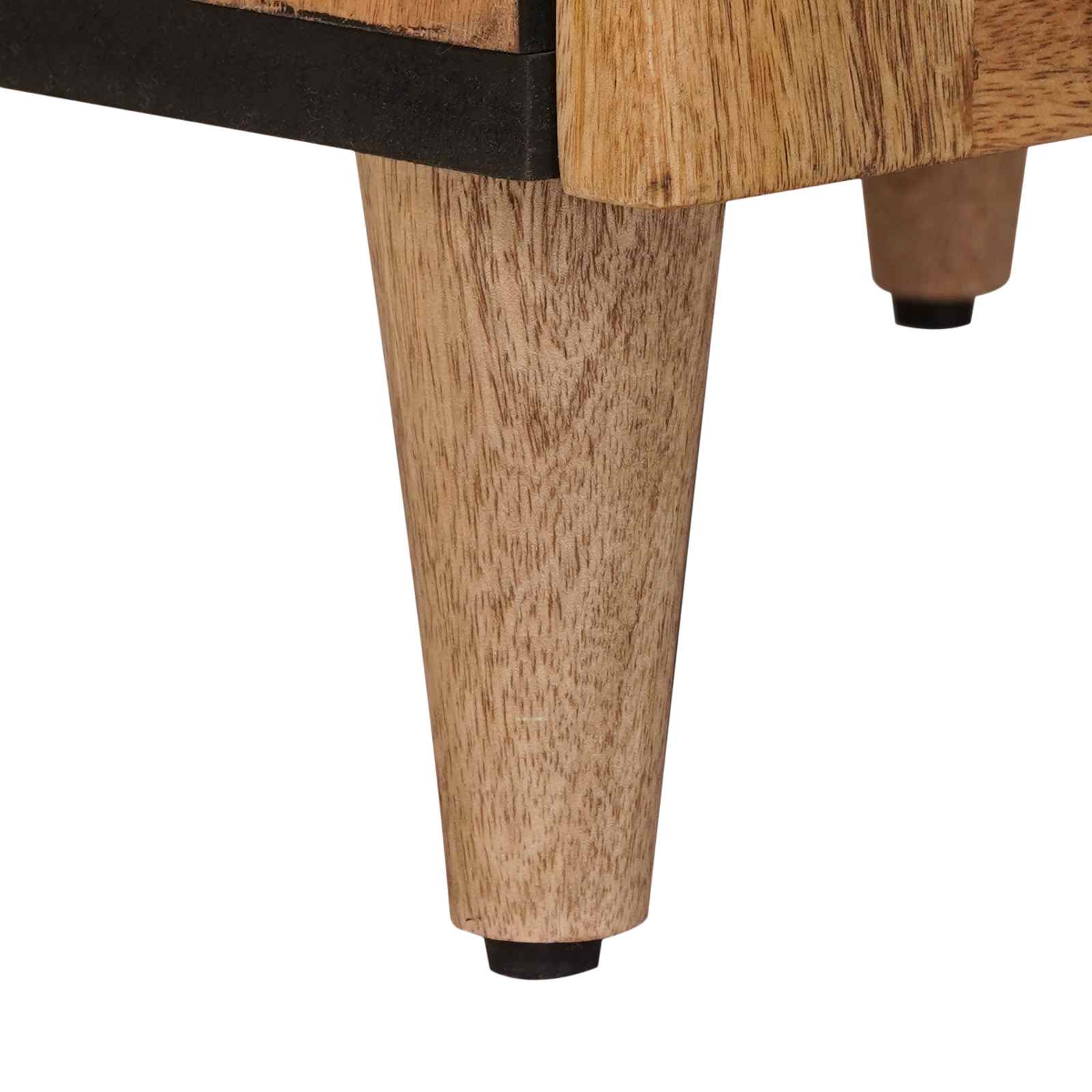 Highboard med dør Naturfarvet 40 x 33 x 110 cm Massivt mangotræ - Image 8