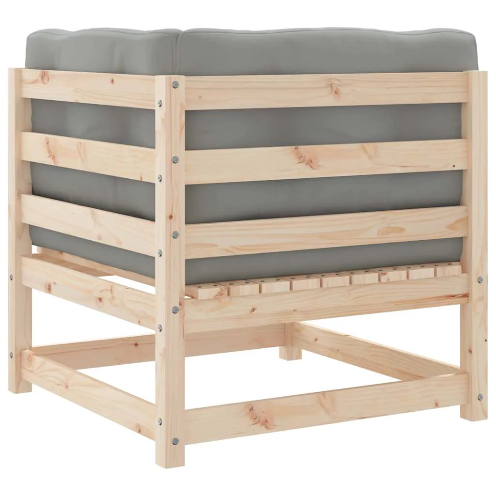 hjørnemodul med hynder massivt fyrretræ - Image 7