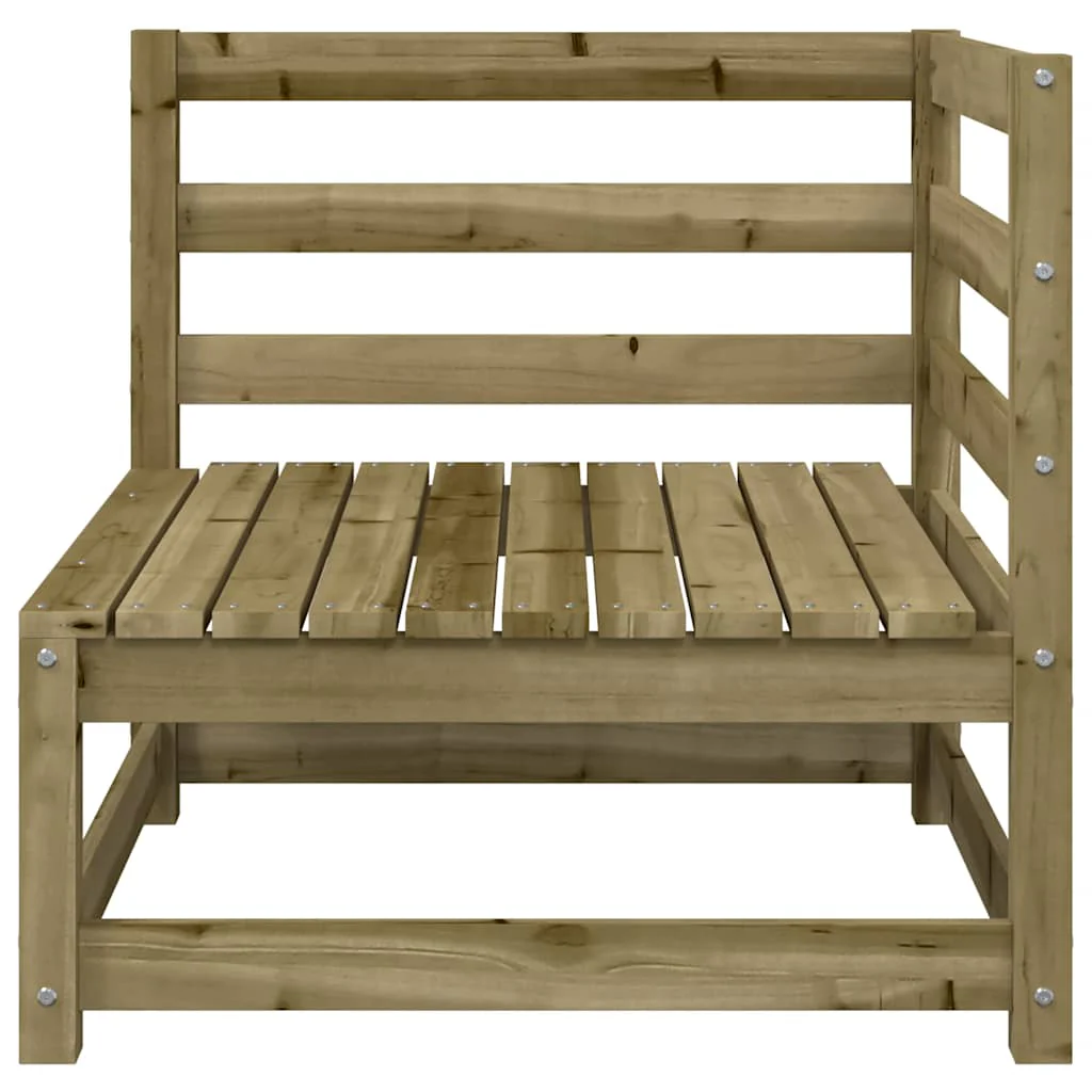 hjørnemodul til havesofa 70x70x67 cm imprægneret fyrretræ - Image 4