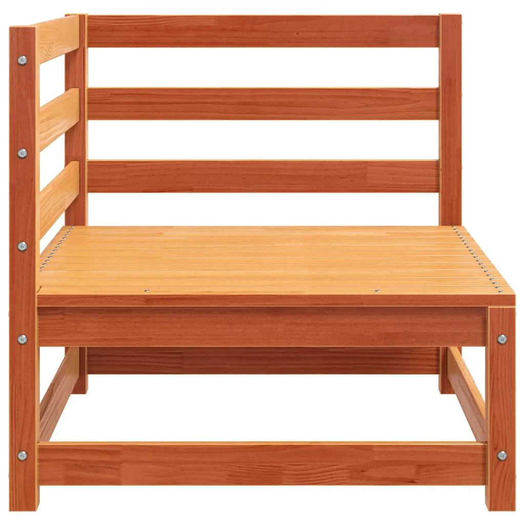 hjørnemodul til havesofa 70x70x67 cm massivt fyrretræ brun - Image 5