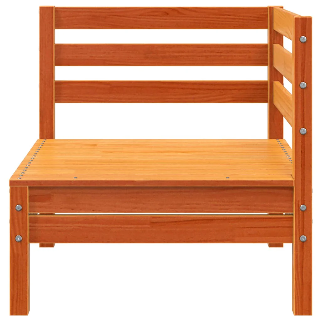 hjørnemodul til havesofa massivt fyrretræ gyldenbrun - Image 4