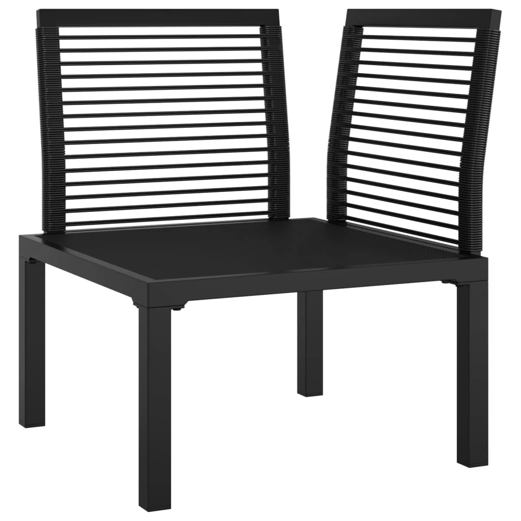 hjørnemodul til havesofa med hynder polyrattan sort og grå - Image 6