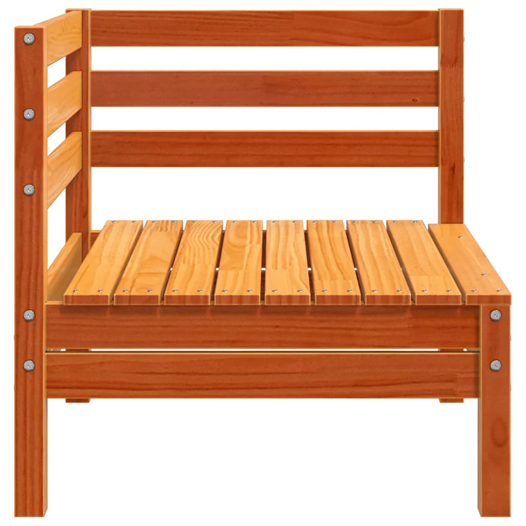 hjørnemoduler 2 stk. til havesofa massivt fyrretræ gyldenbrun - Image 5