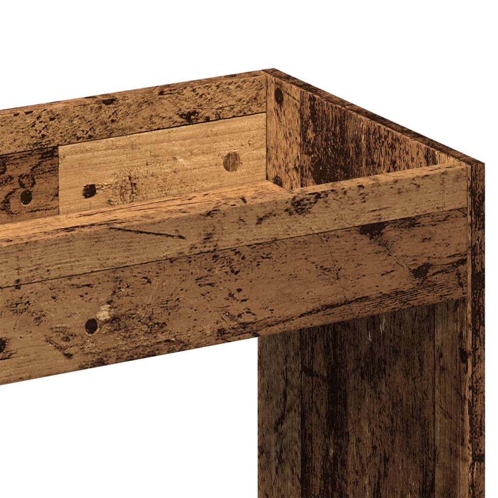 højskab 63x33x140 cm konstrueret træ antikt træ - Image 8