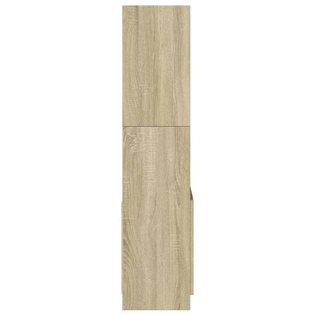 højskab 63x33x140 cm konstrueret træ sonoma-eg - Image 6