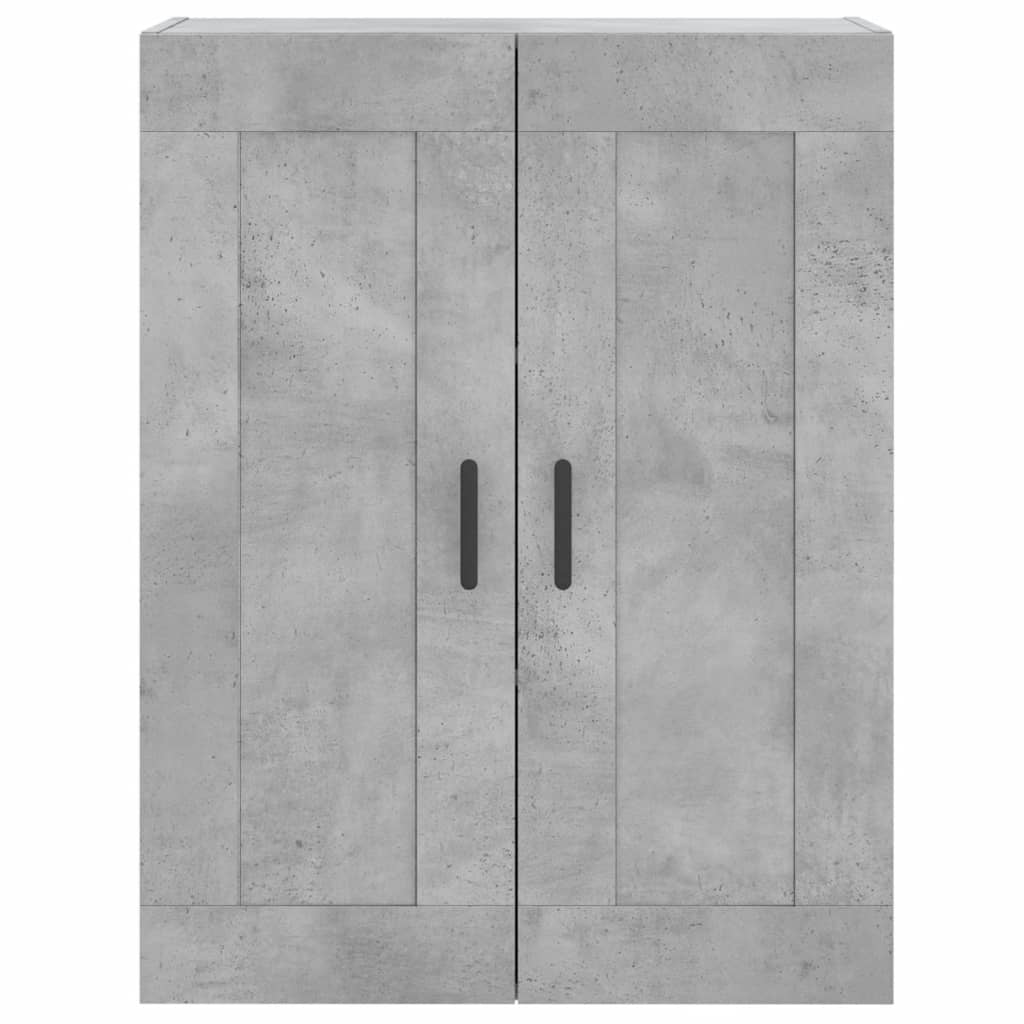 højskab 69,5x34x180 cm konstrueret træ betongrå - Image 5
