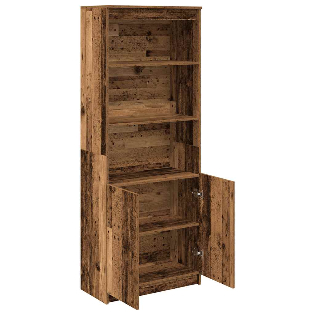 højskab 70x35x180 cm konstrueret træ gammelt træ-look - Image 5