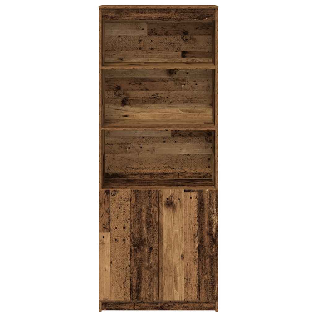 højskab 70x35x180 cm konstrueret træ gammelt træ-look - Image 6