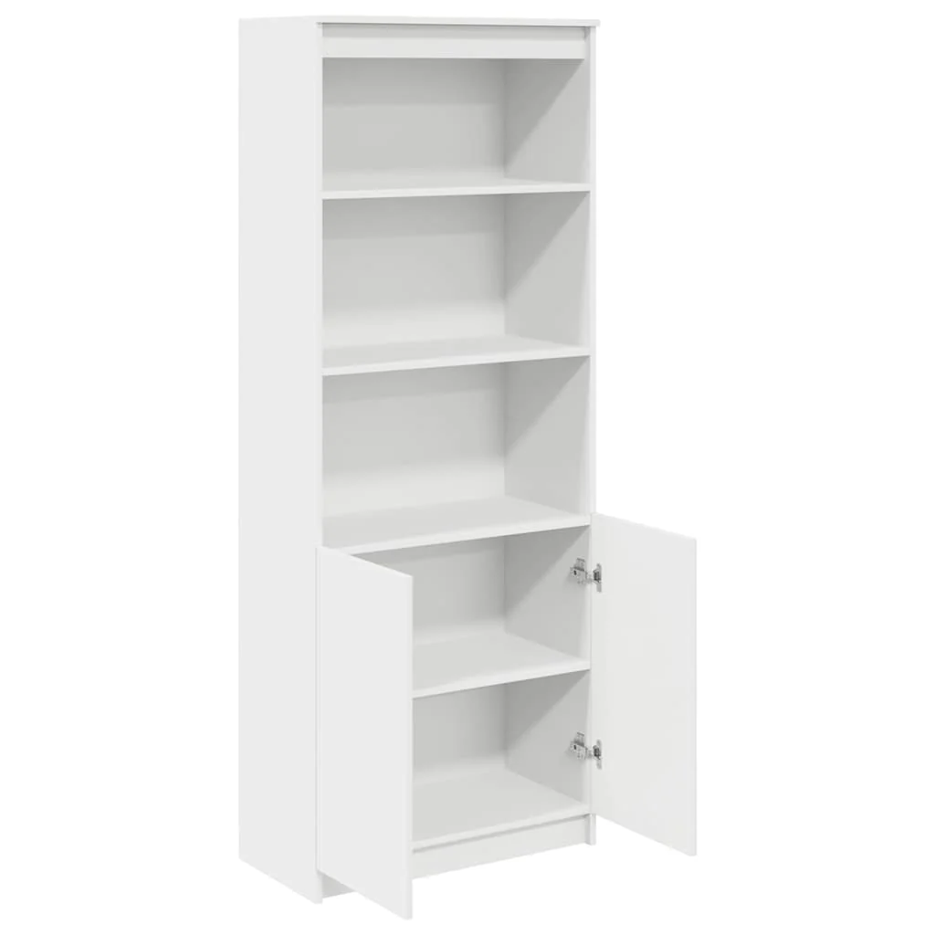 højskab 70x35x180 cm konstrueret træ hvid - Image 5