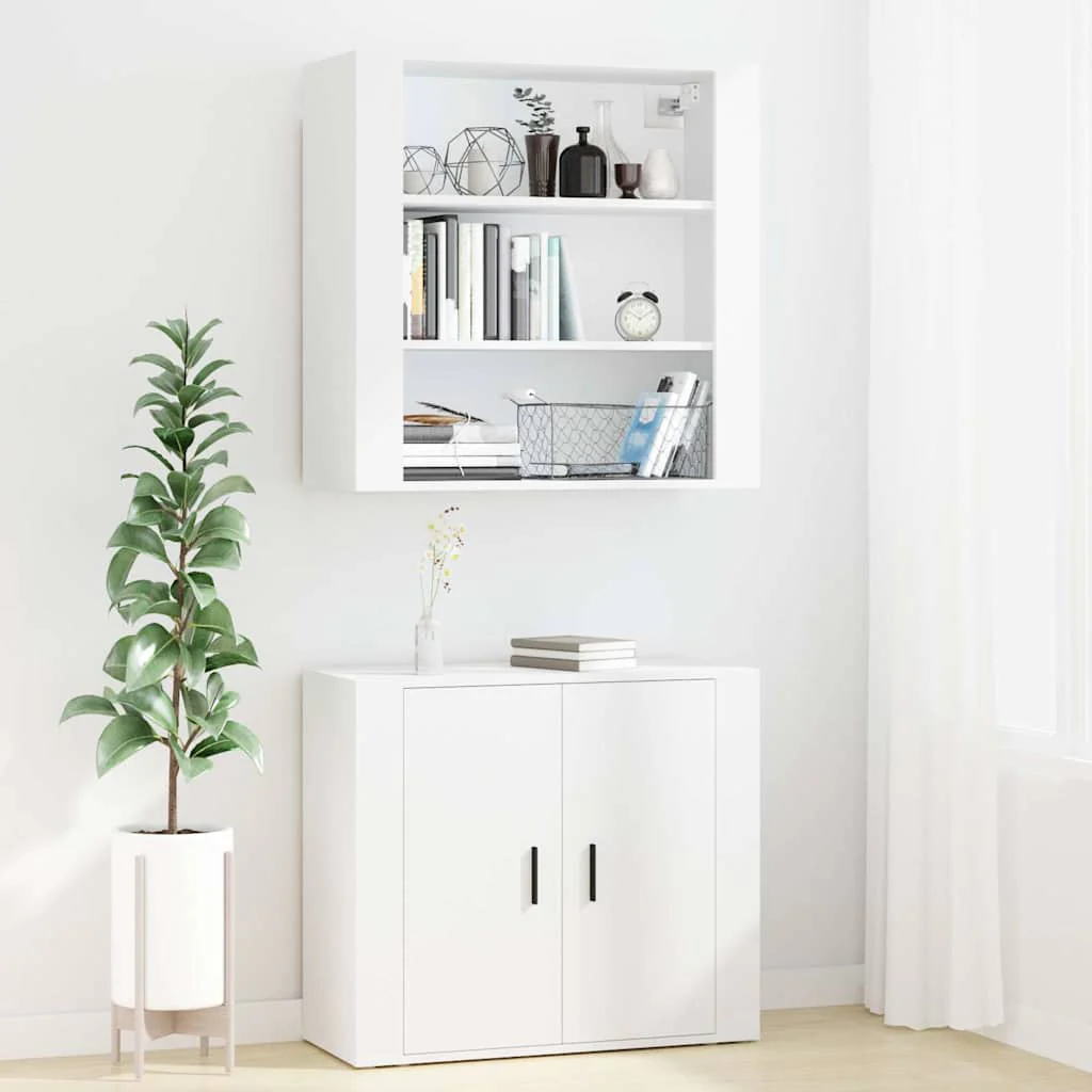 højskab konstrueret træ hvid - Image 3