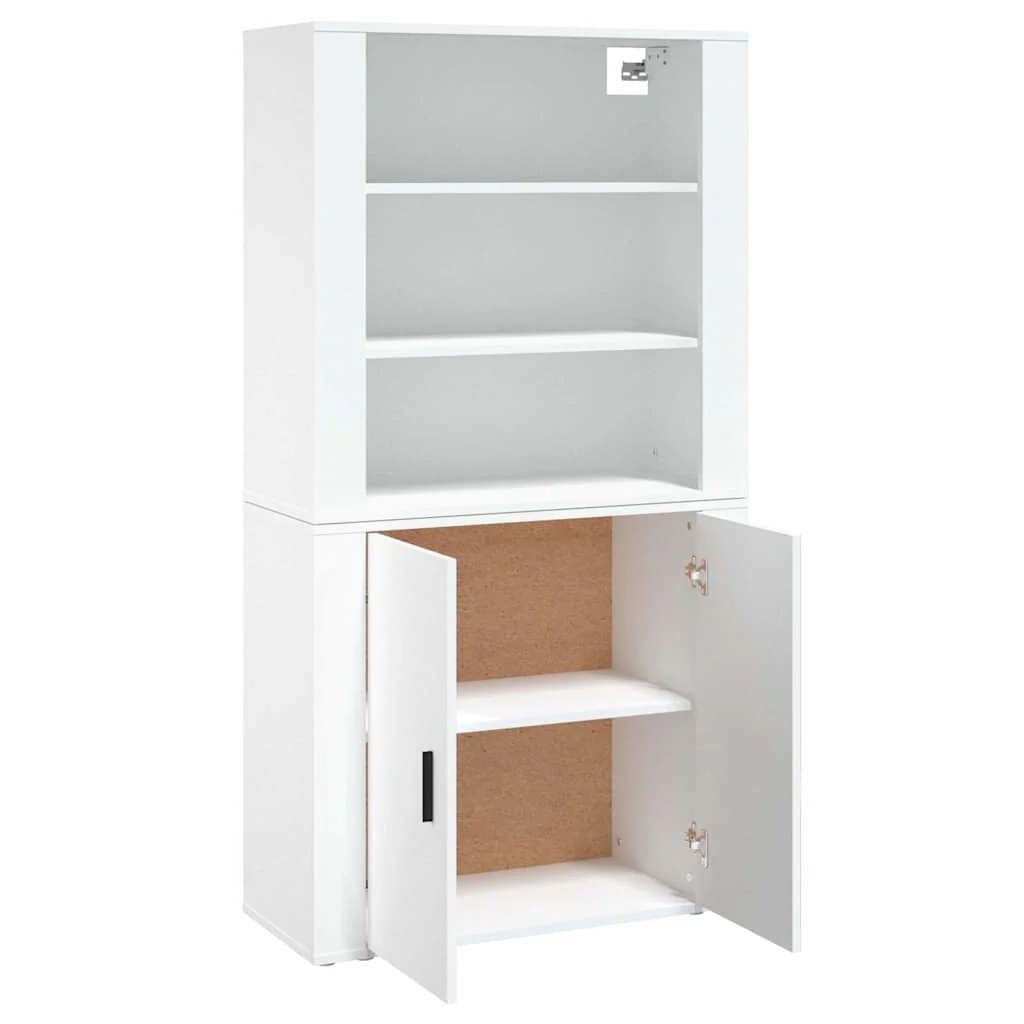 højskab konstrueret træ hvid - Image 6