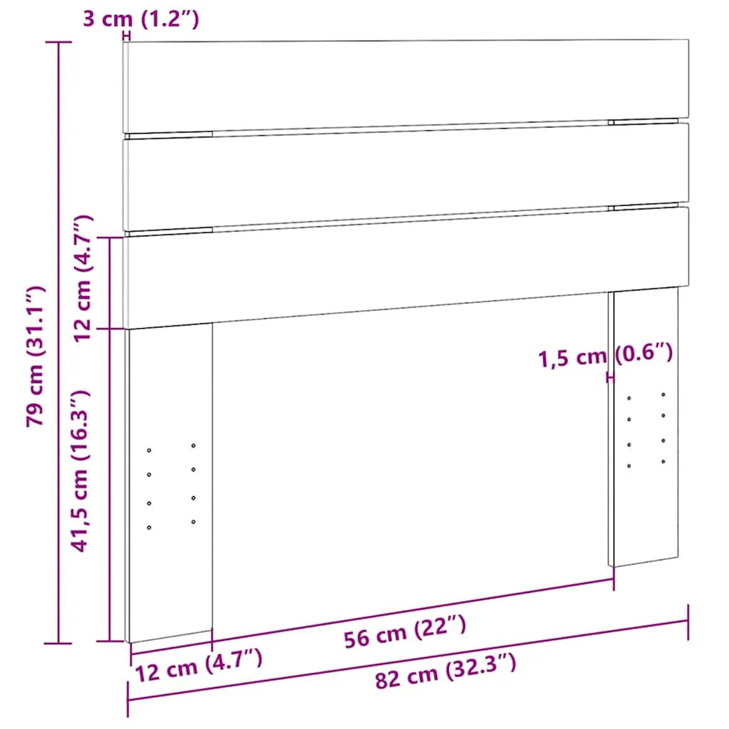 hovedgærde 80 cm massivt egetræ - Image 8
