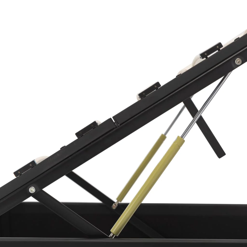 hydraulisk opbevaringsseng 100 x 200 cm kunstlæder sort - Image 7