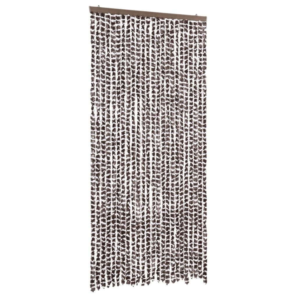 insektgardin 100x220 cm chenille brun og hvid - Image 2