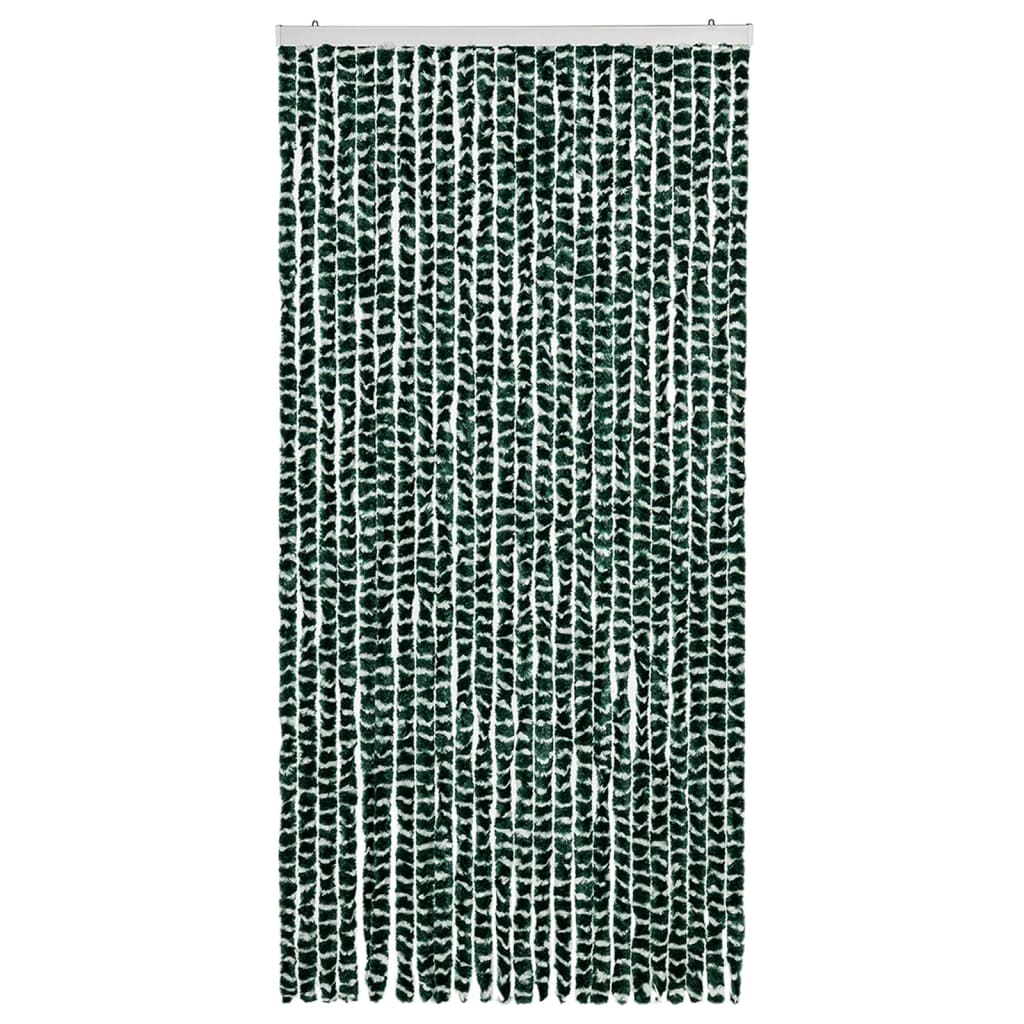 insektgardin 100x220 cm chenille grøn og hvid - Image 3