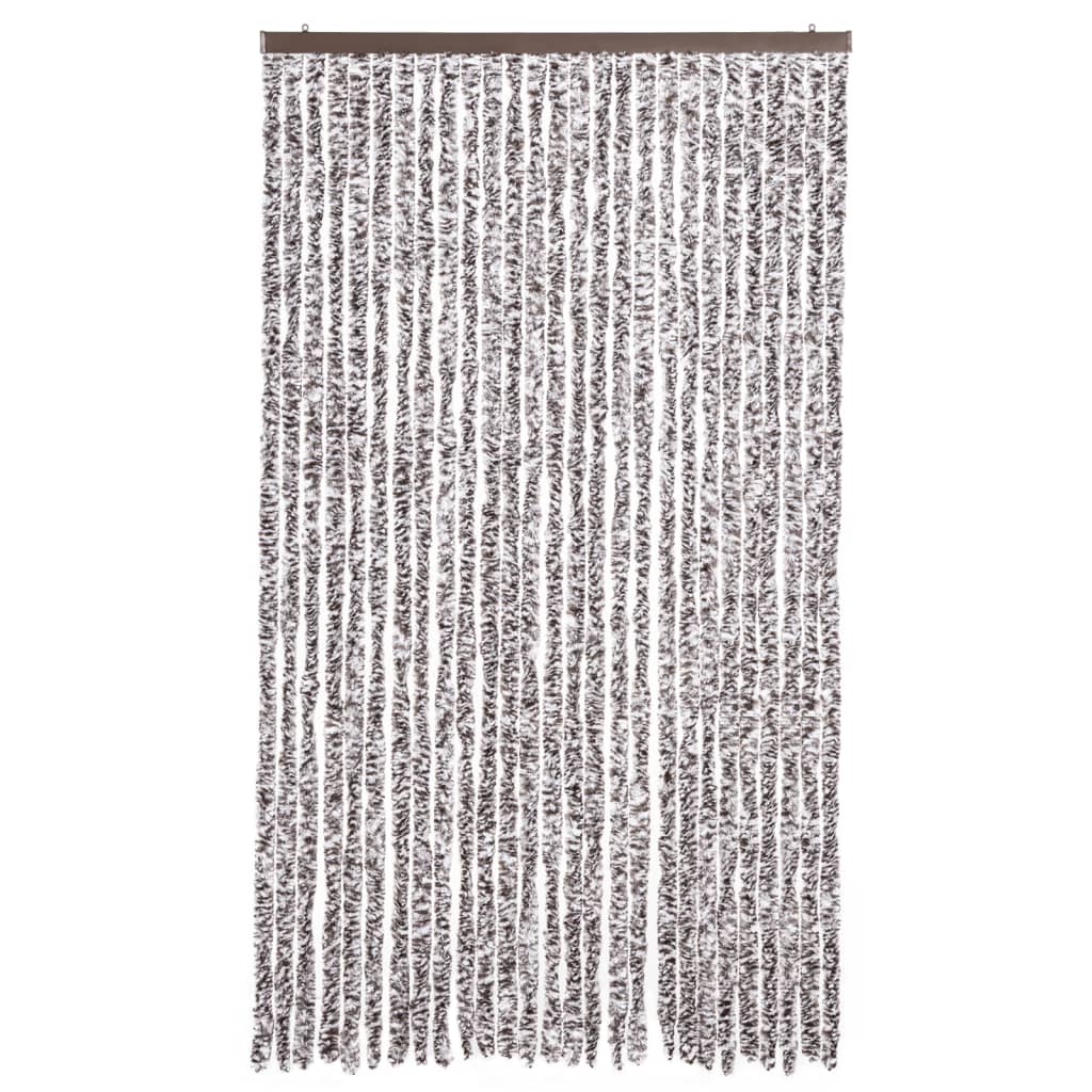 insektgardin 118x200 cm chenille brun og beige - Image 3
