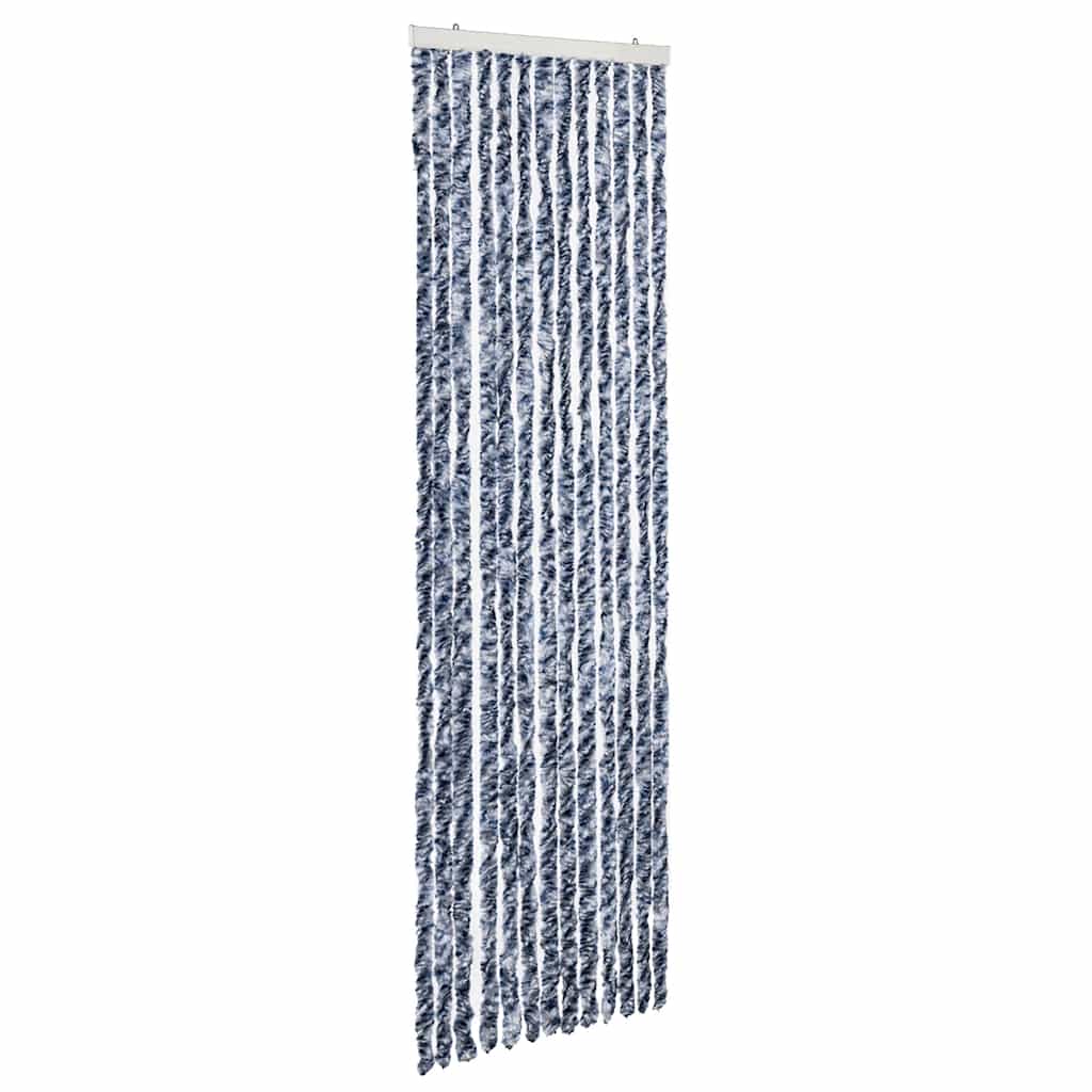 insektgardin 56 x 185 cm blå hvid og sølvfarvet - Image 2