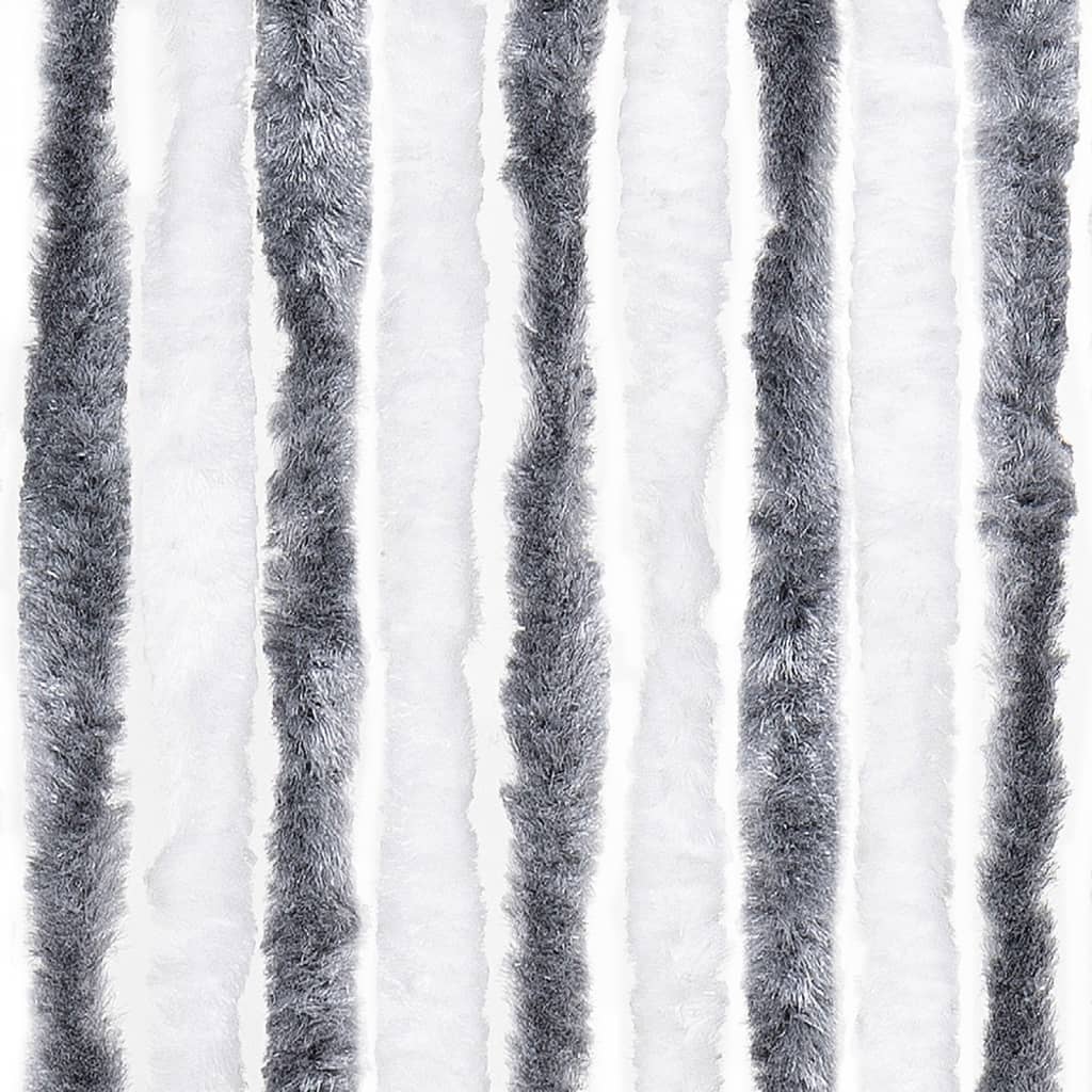 insektgardin grå og hvid 100x220 cm chenille - Image 6