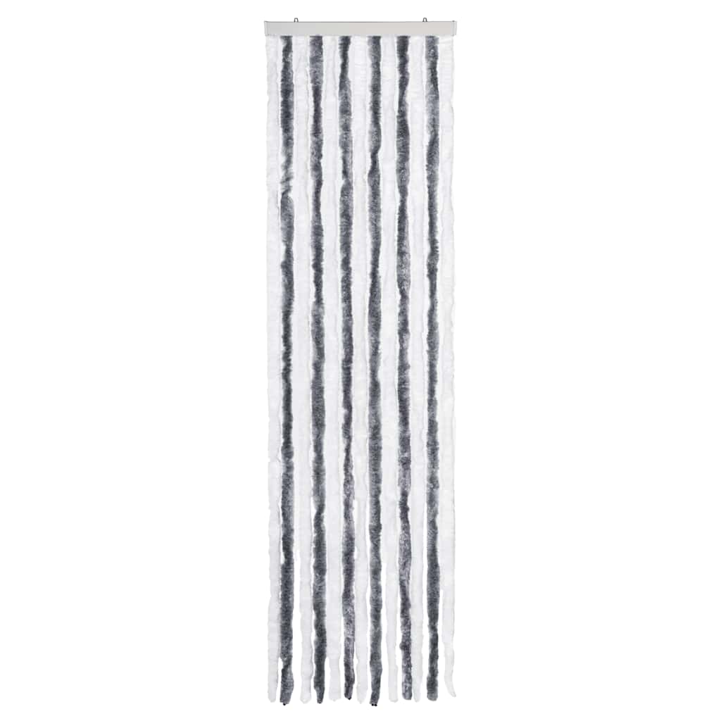 insektgardin grå og hvid 56 x 185 cm chenille - Image 3