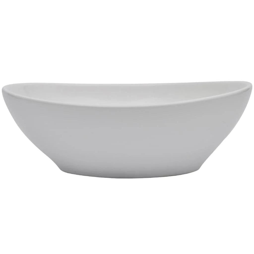 keramisk badeværelsesmøbelsæt 2 dele hvid - Image 6