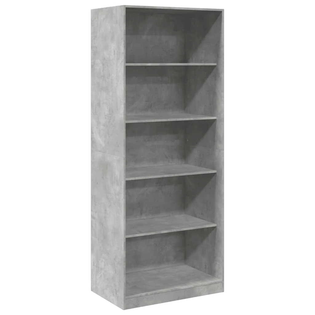klædeskab 80x50x200 cm konstrueret træ betongrå - Image 2