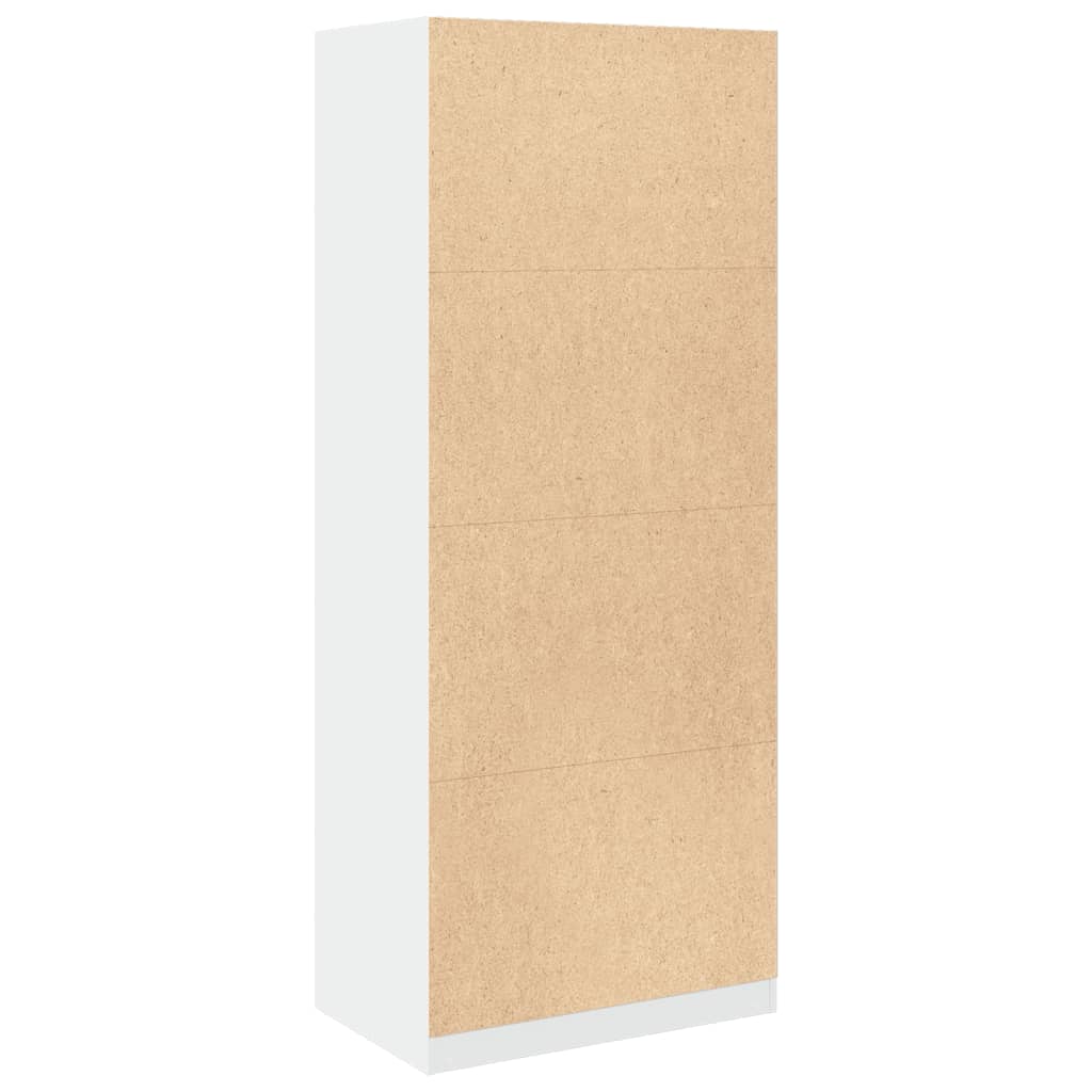 klædeskab 80x50x200 cm konstrueret træ hvid - Image 6