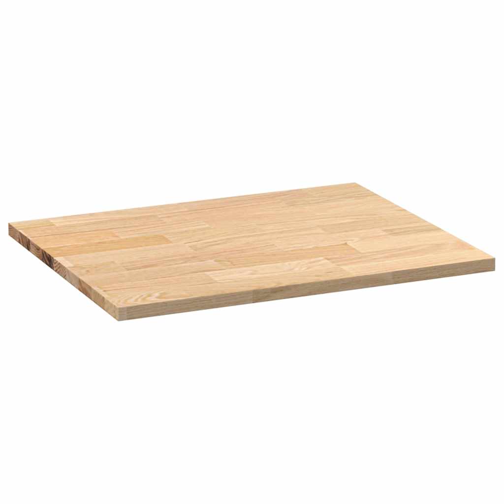 køkkenbordplade 80x63,5x2,7 cm massivt egetræ rektangulær - Image 5
