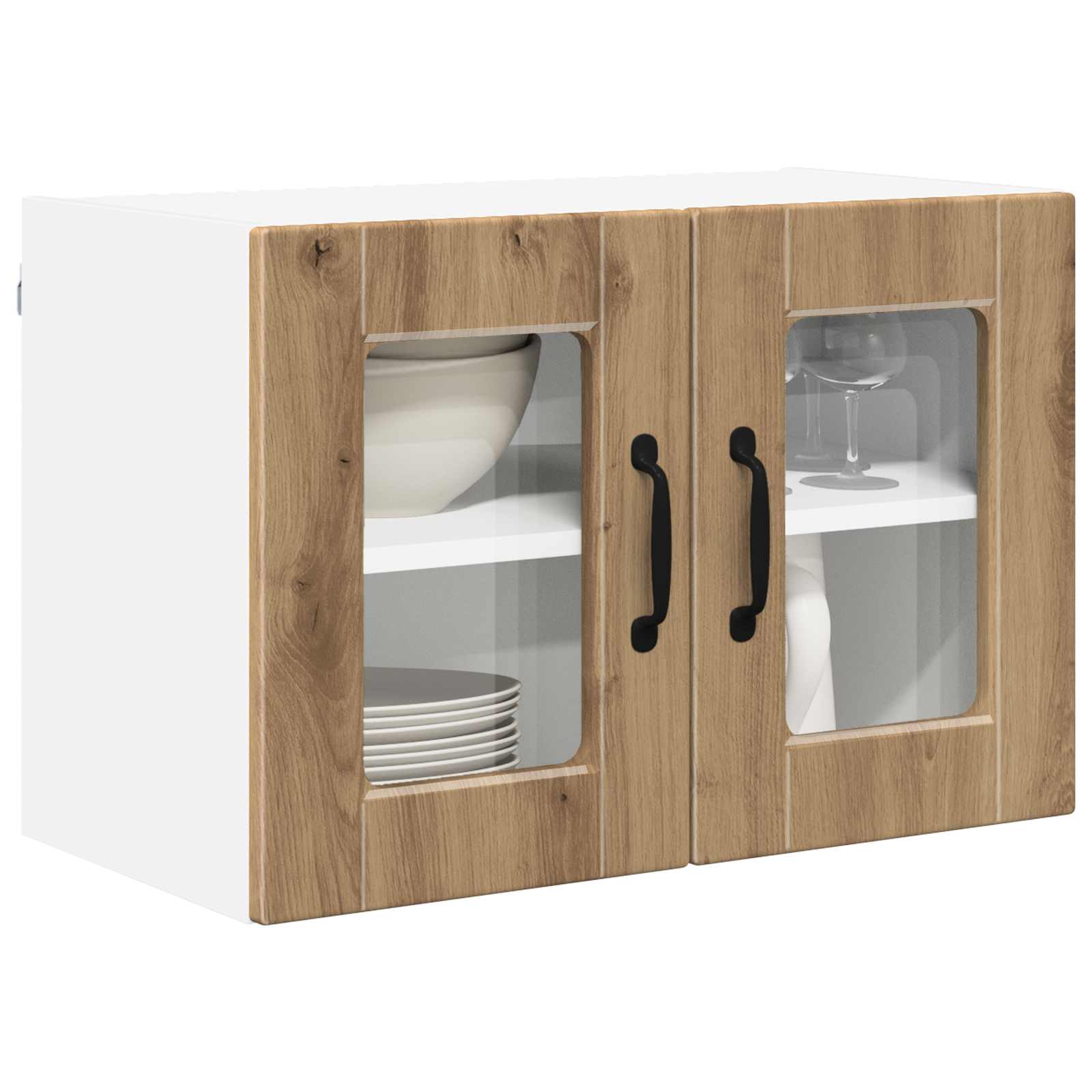 Køkkenskab 2 pcs Artisan Egetræ 60 x 31 x 40 cm Konstrueret træ - Image 3