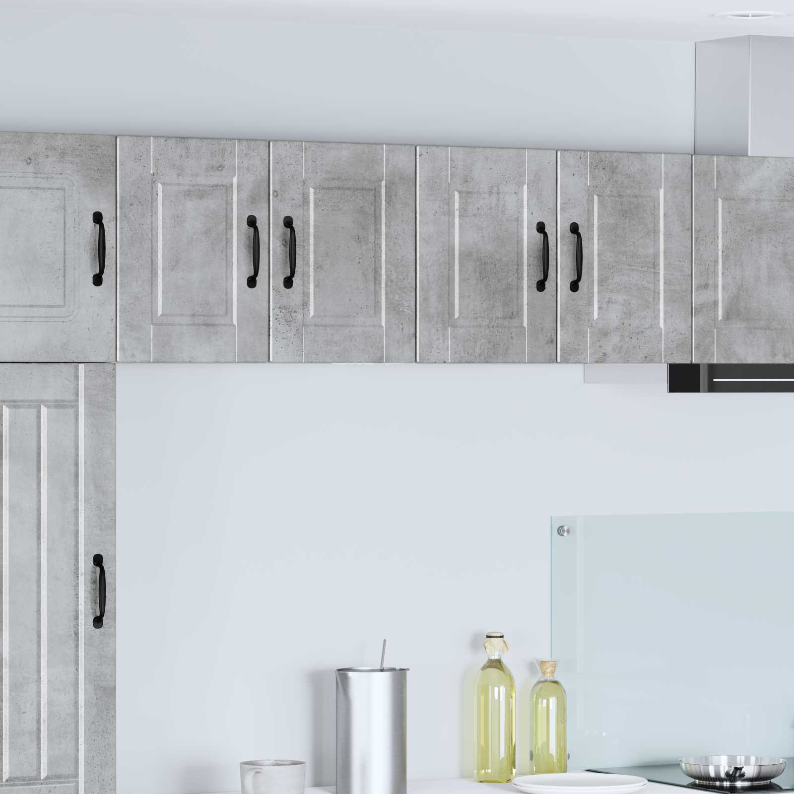 Køkkenskab 2 pcs Beton Grå 60 x 31 x 40 cm Konstrueret træ
