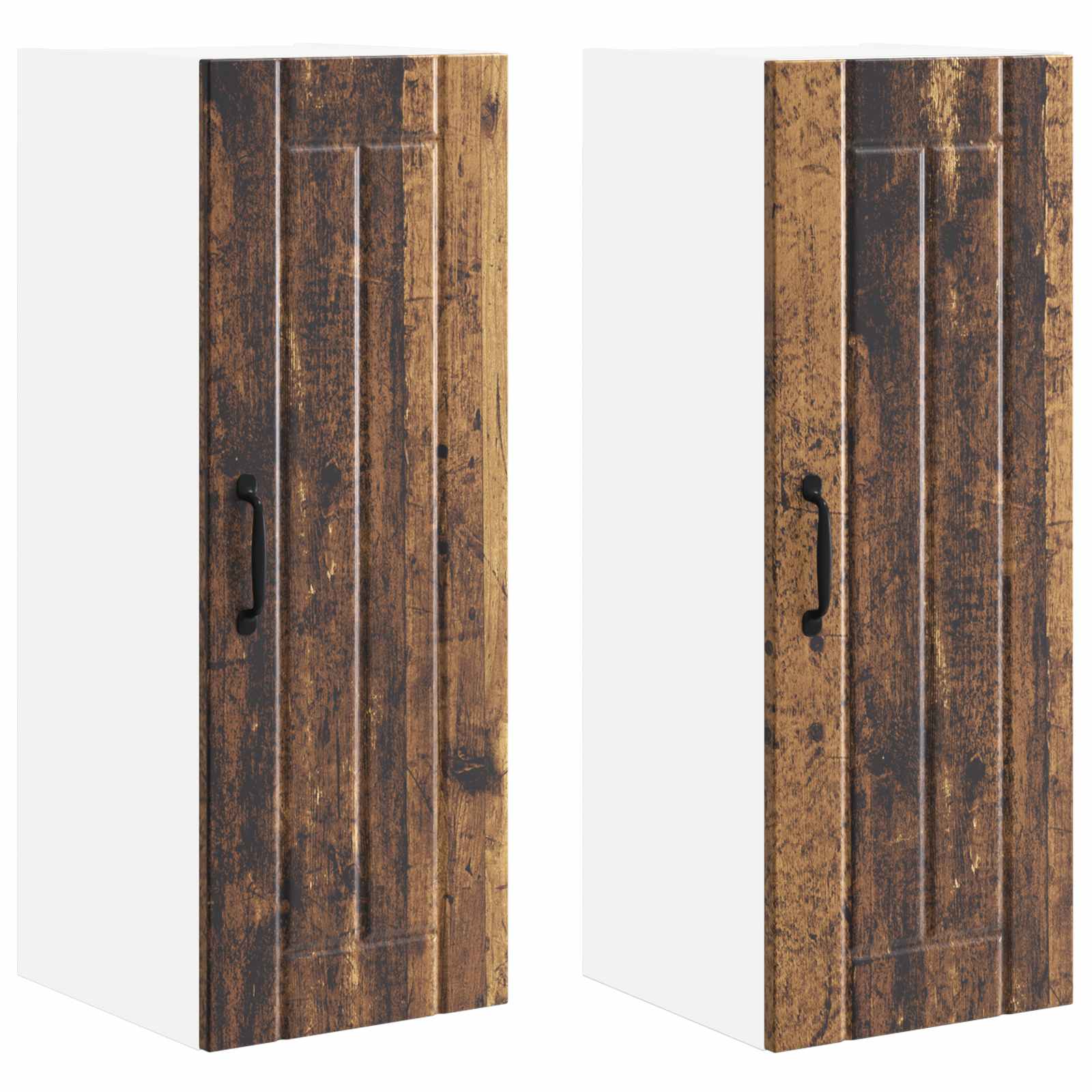 Køkkenskab 2 pcs Gammelt træ 30 x 31 x 80 cm Konstrueret træ - Image 2