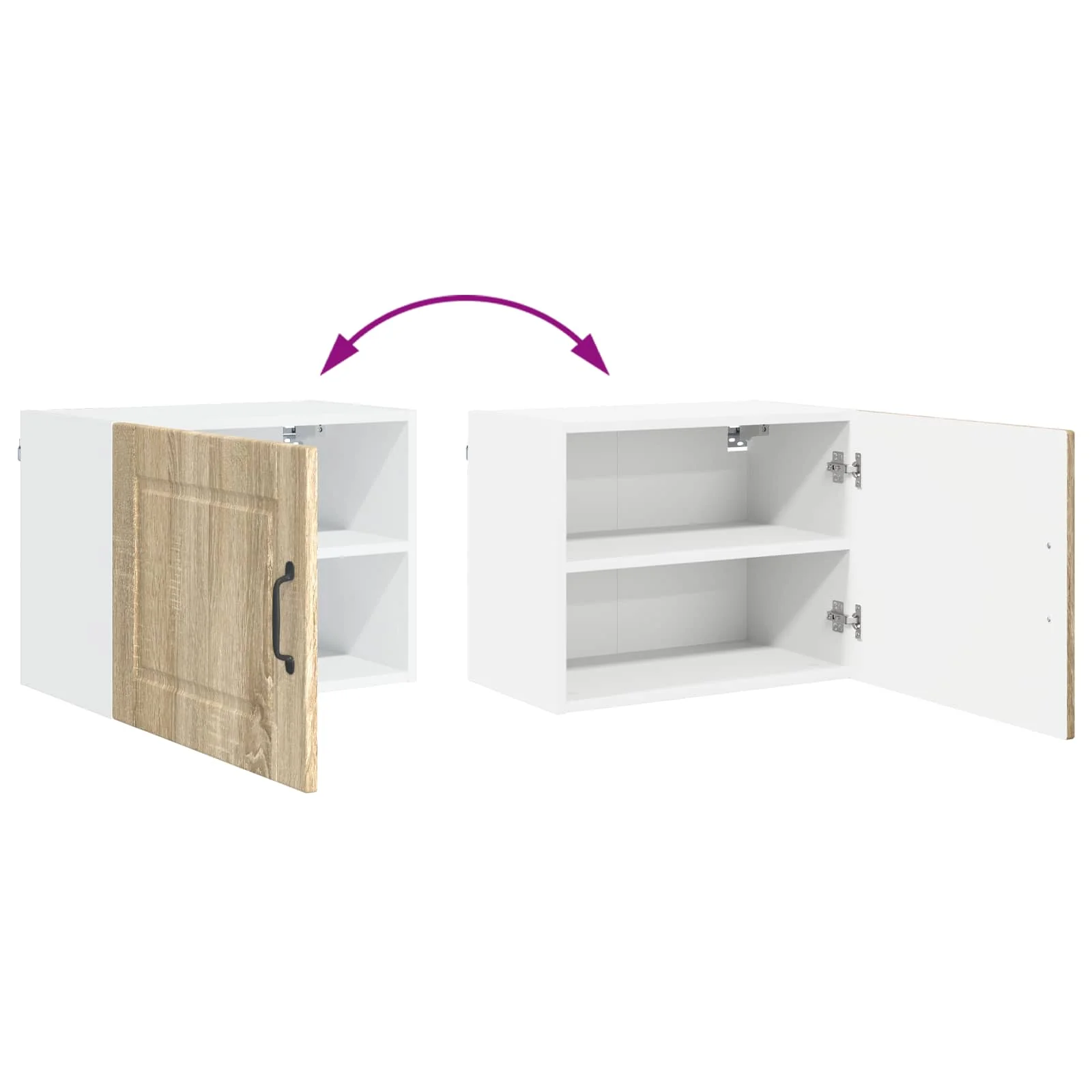 Køkkenskab 2 pcs Sonoma eg 50 x 31 x 40 cm Konstrueret træ - Image 11