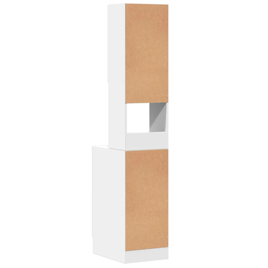 køkkenskab 35x50x180 cm konstrueret træ hvid - Image 6