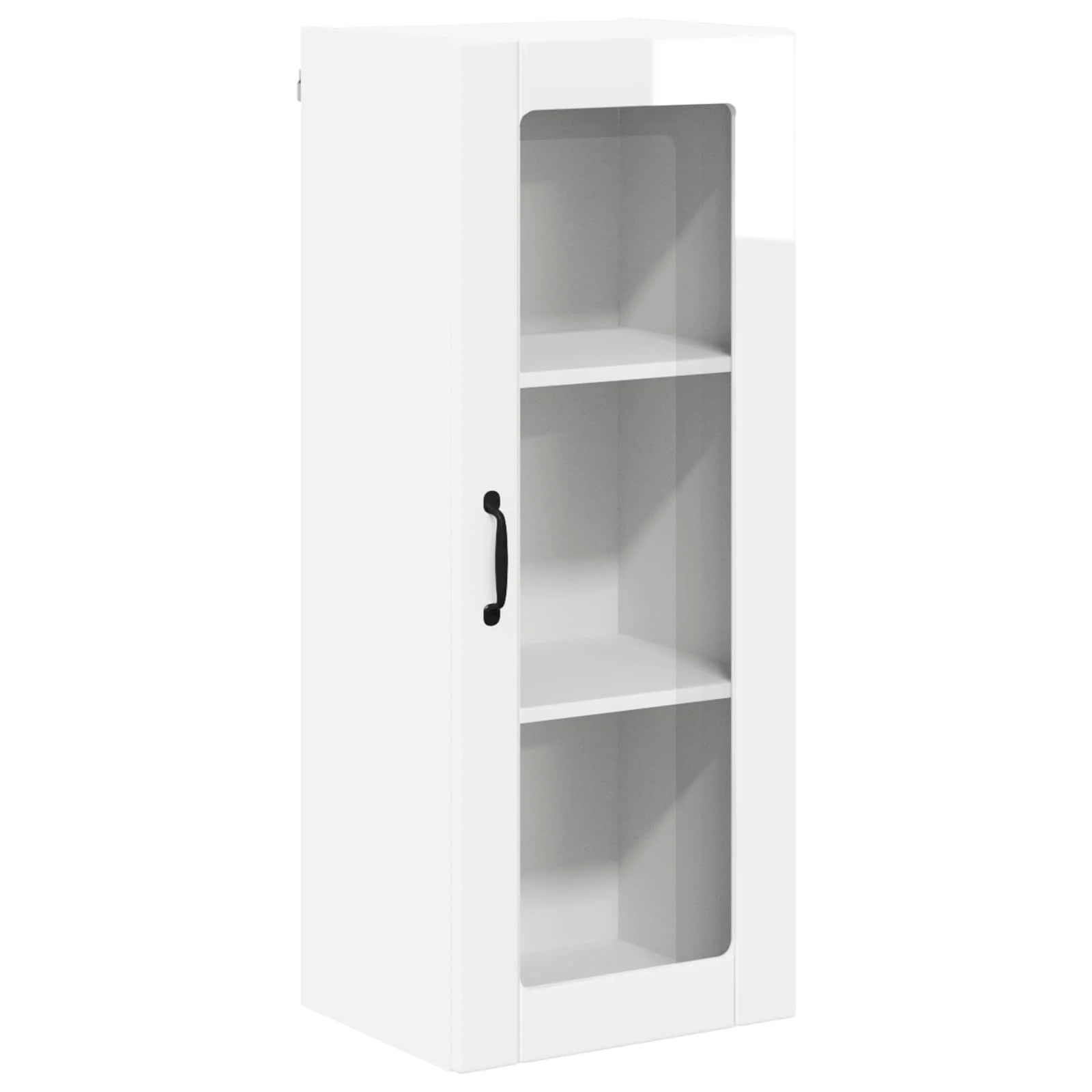 Køkkenskab Høj gloss hvid 40 x 31 x 100 cm Konstrueret træ - Image 2