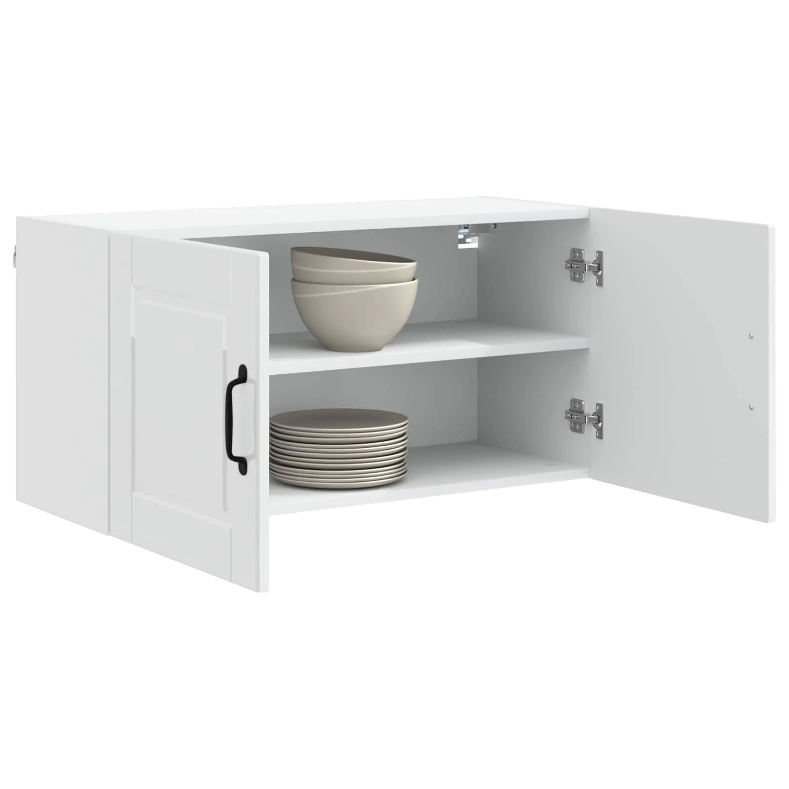 Køkkenskab Høj gloss hvid 80 x 31 x 40 cm Konstrueret træ - Image 3
