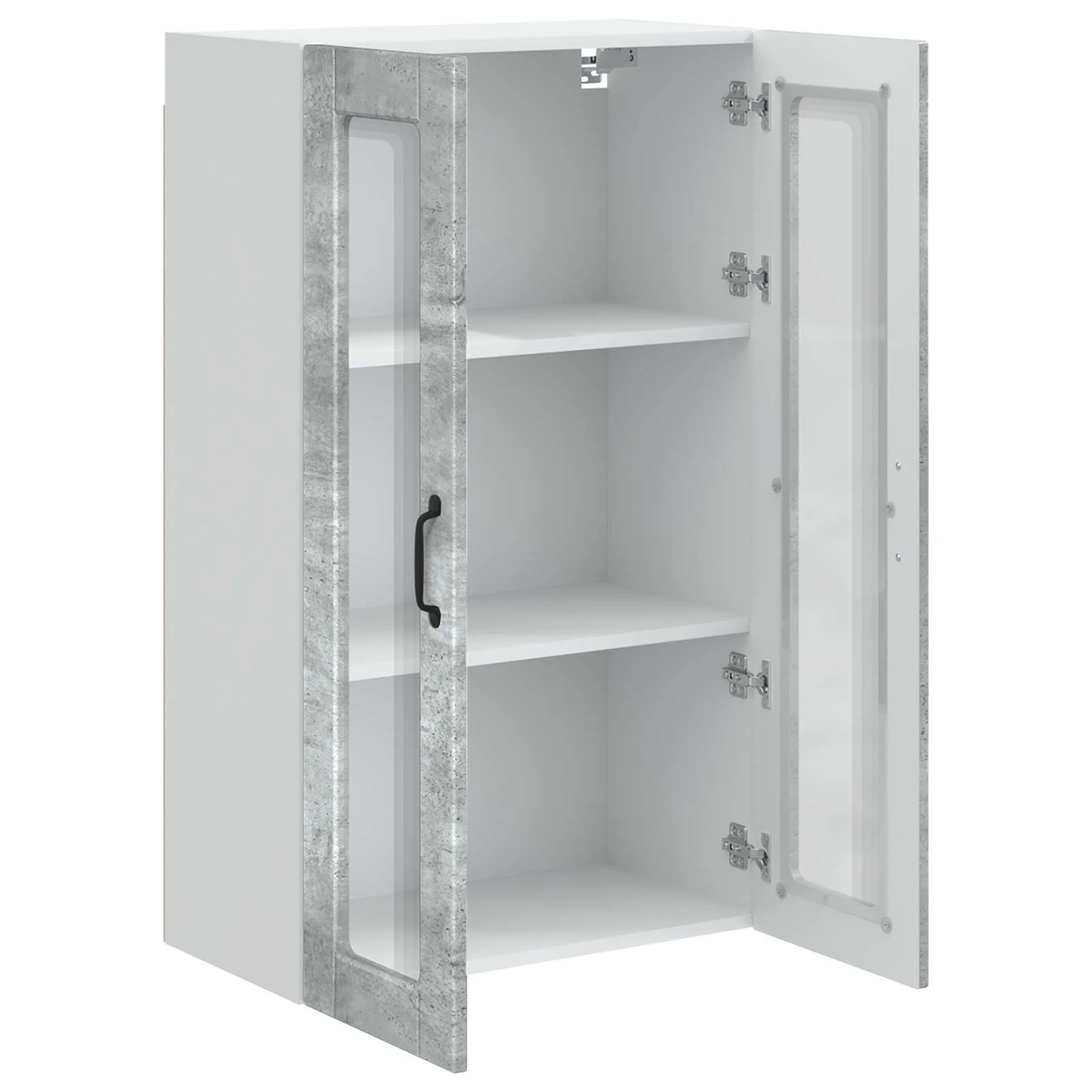 Køkkenskab med hylde Beton Grå 60 x 31 x 100 cm Konstrueret træ - Image 5