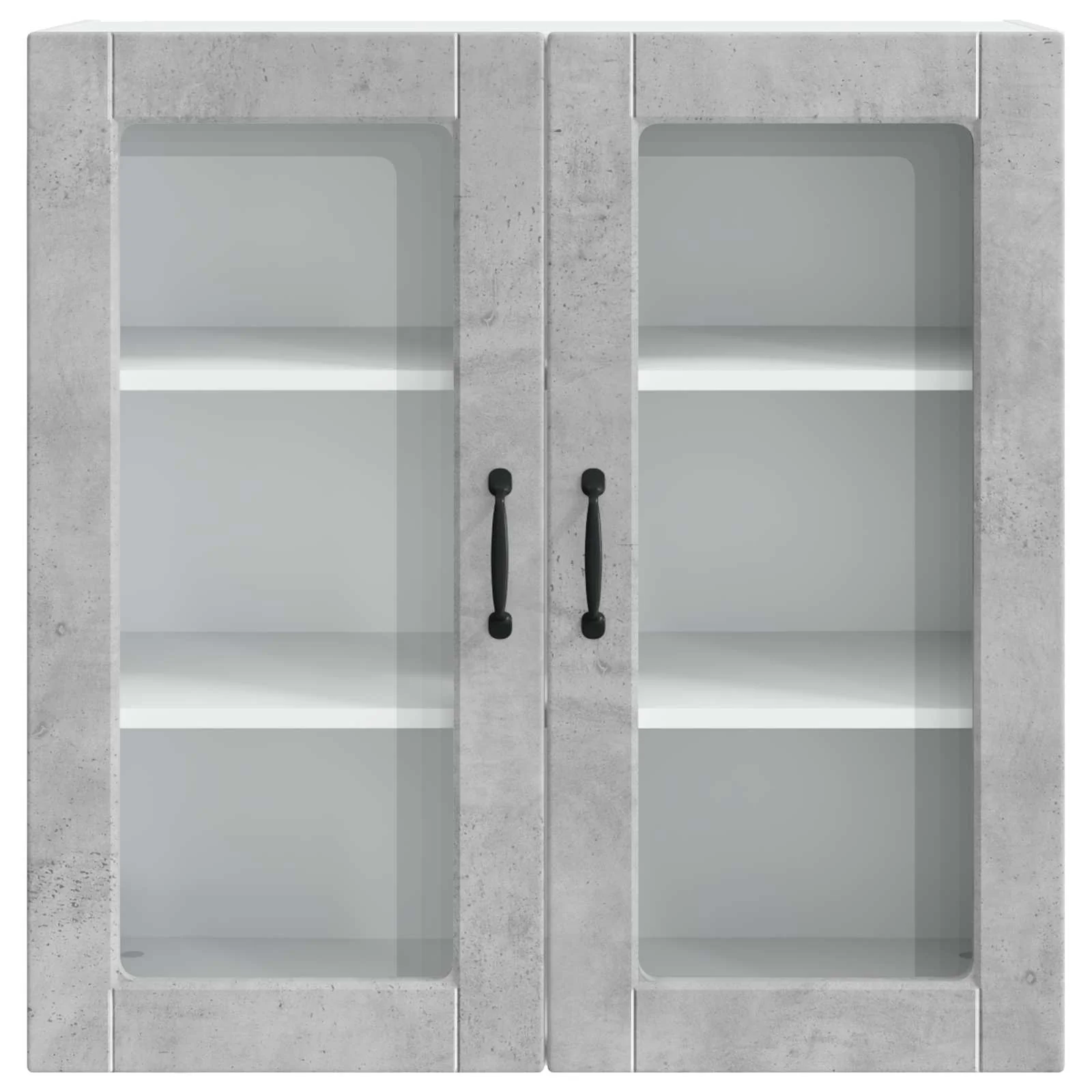 Køkkenskab med hylde Beton Grå 80 x 31 x 80 cm Konstrueret træ - Image 6