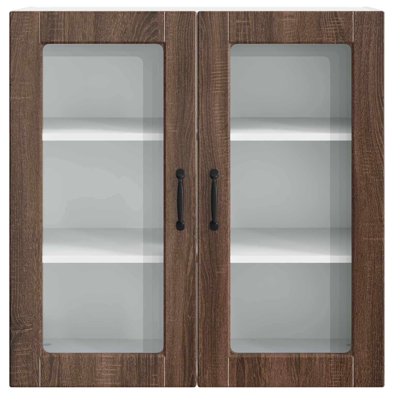 Køkkenskab med hylde Brun eg 80 x 31 x 80 cm Konstrueret træ - Image 6