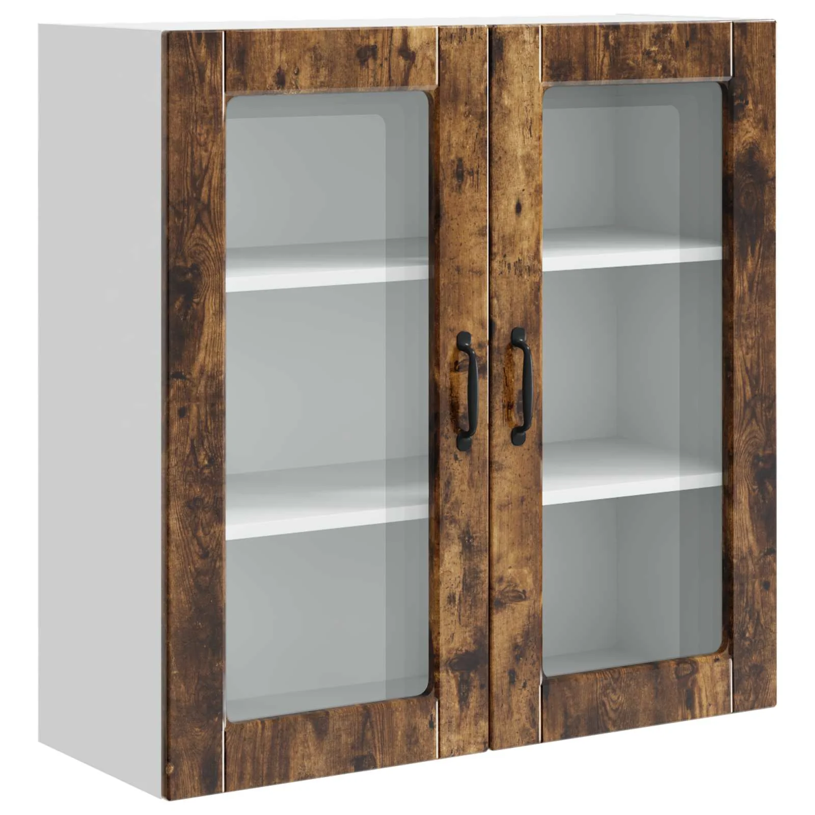 Køkkenskab med hylde Røget eg 80 x 31 x 80 cm Konstrueret træ - Image 2