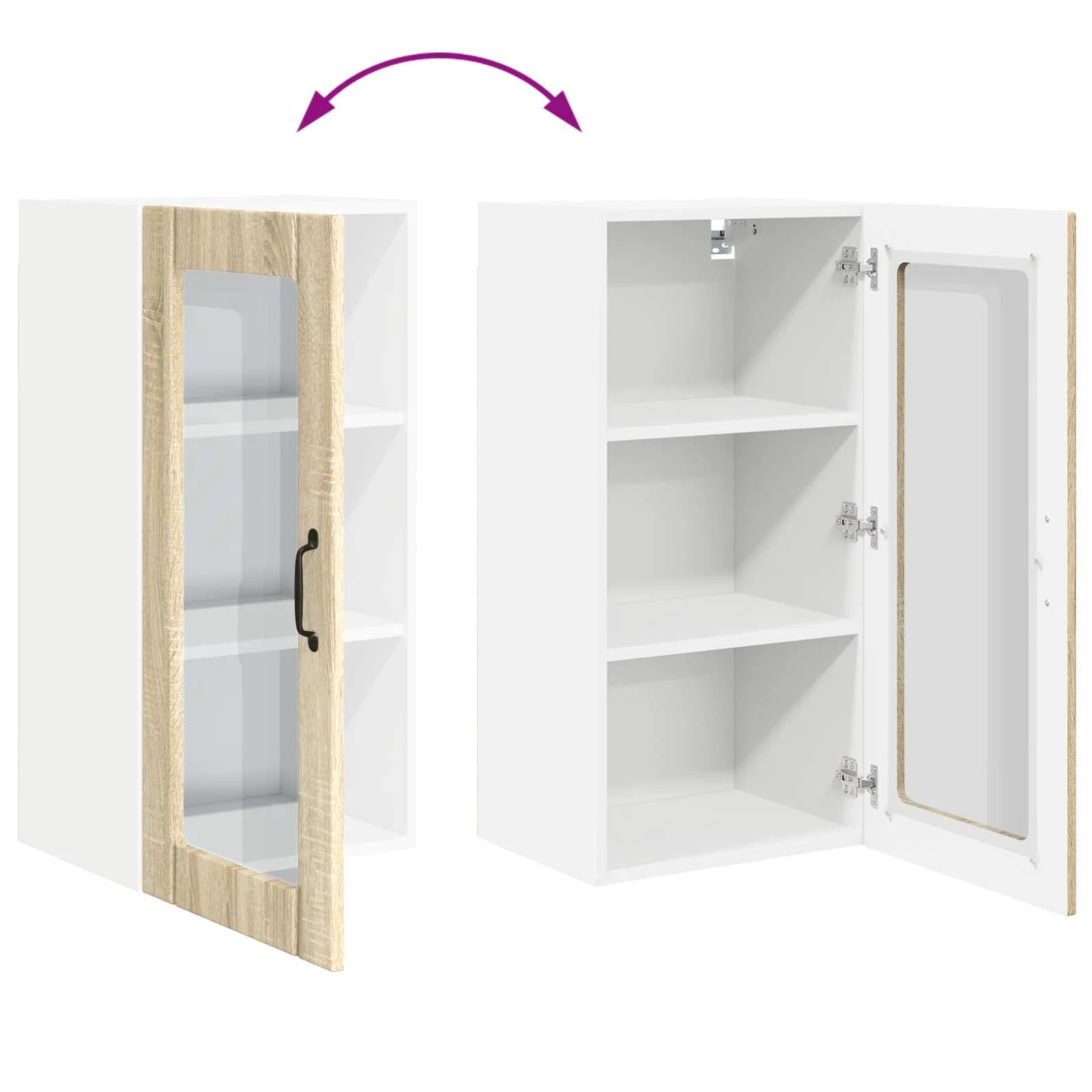 Køkkenskab med hylde Sonoma eg 40 x 31 x 80 cm Konstrueret træ - Image 11