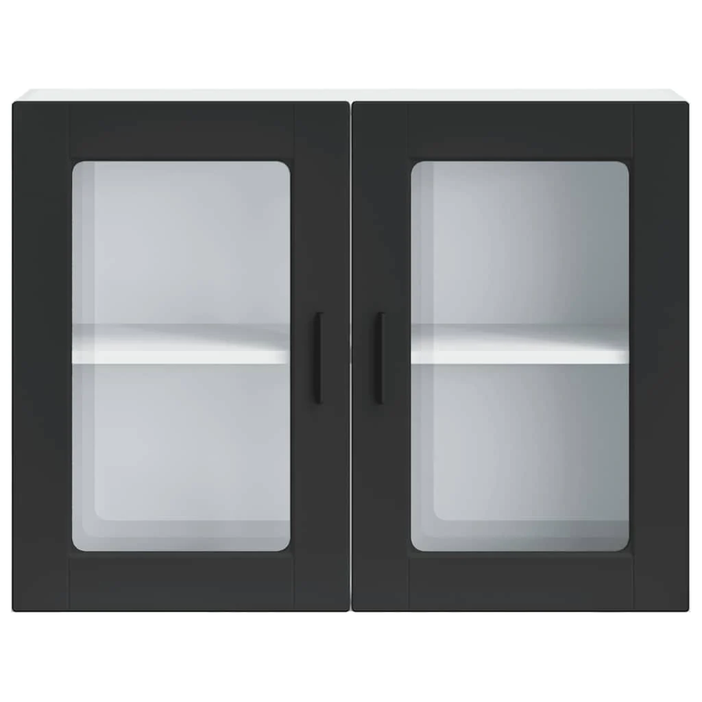 Køkkenvægskab med glasdør Porto sort - Image 7