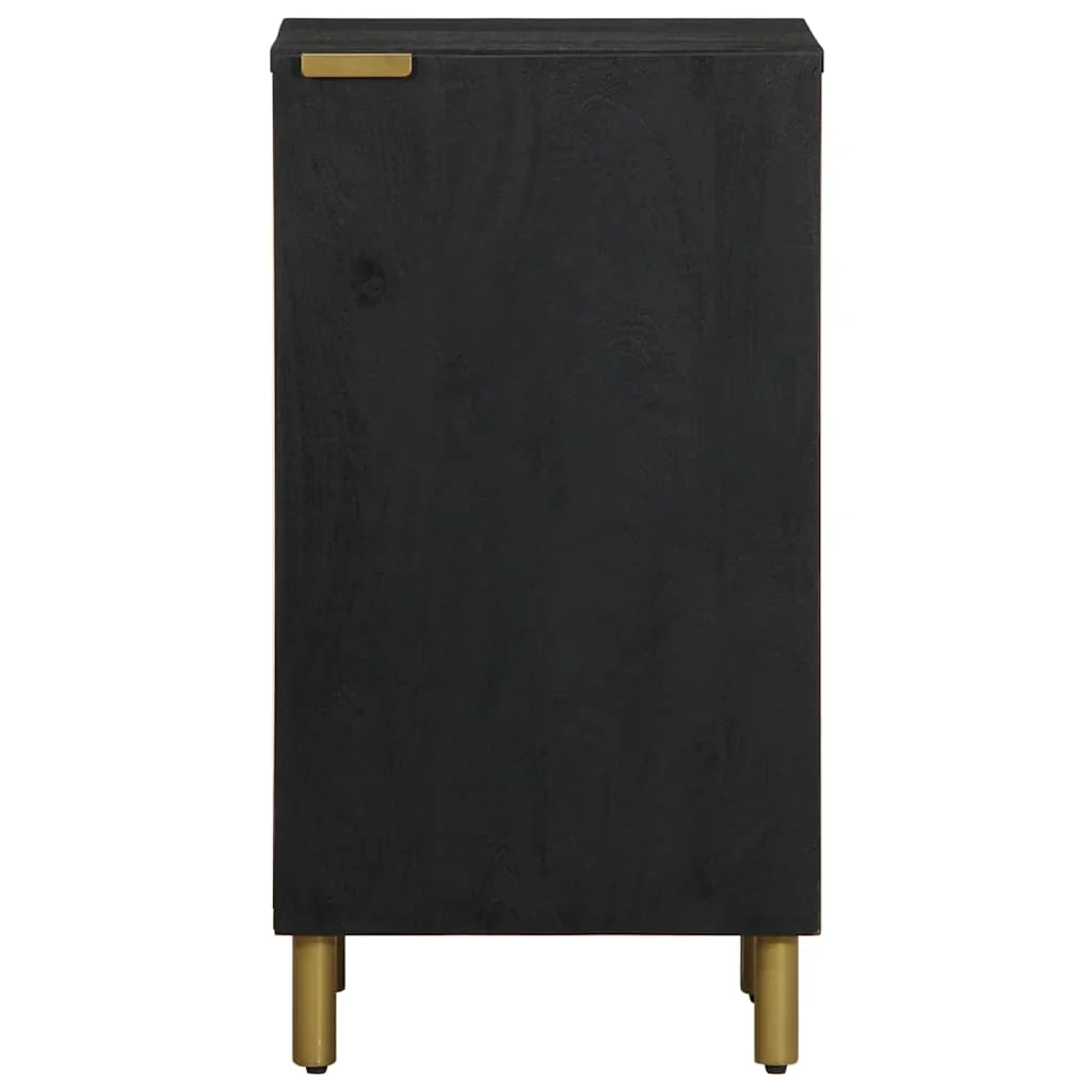 kommode 90x34x80 cm konstrueret træ sort - Image 3