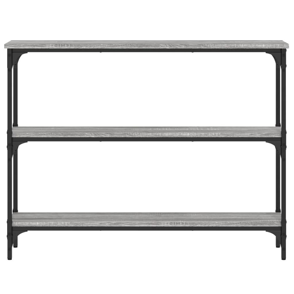 konsolbord 100x22,5x75 cm konstrueret træ grå sonoma-eg - Image 4