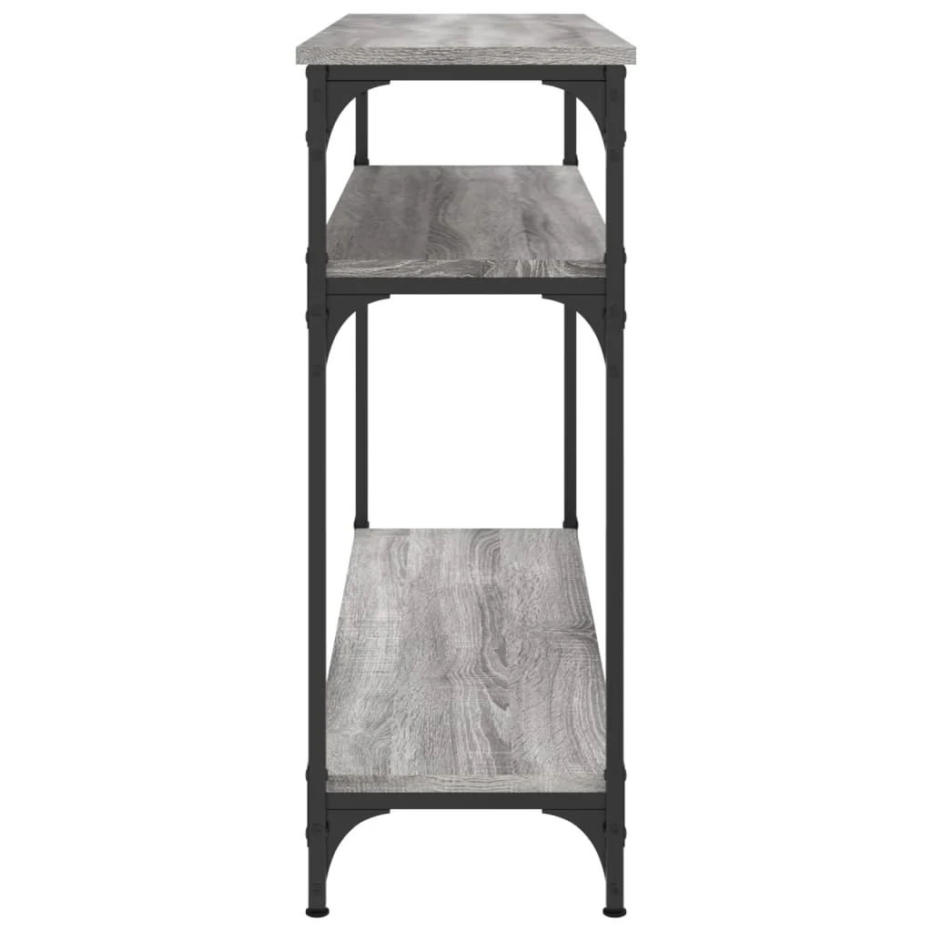 konsolbord 100x29x75 cm konstrueret træ grå sonoma-eg - Image 5